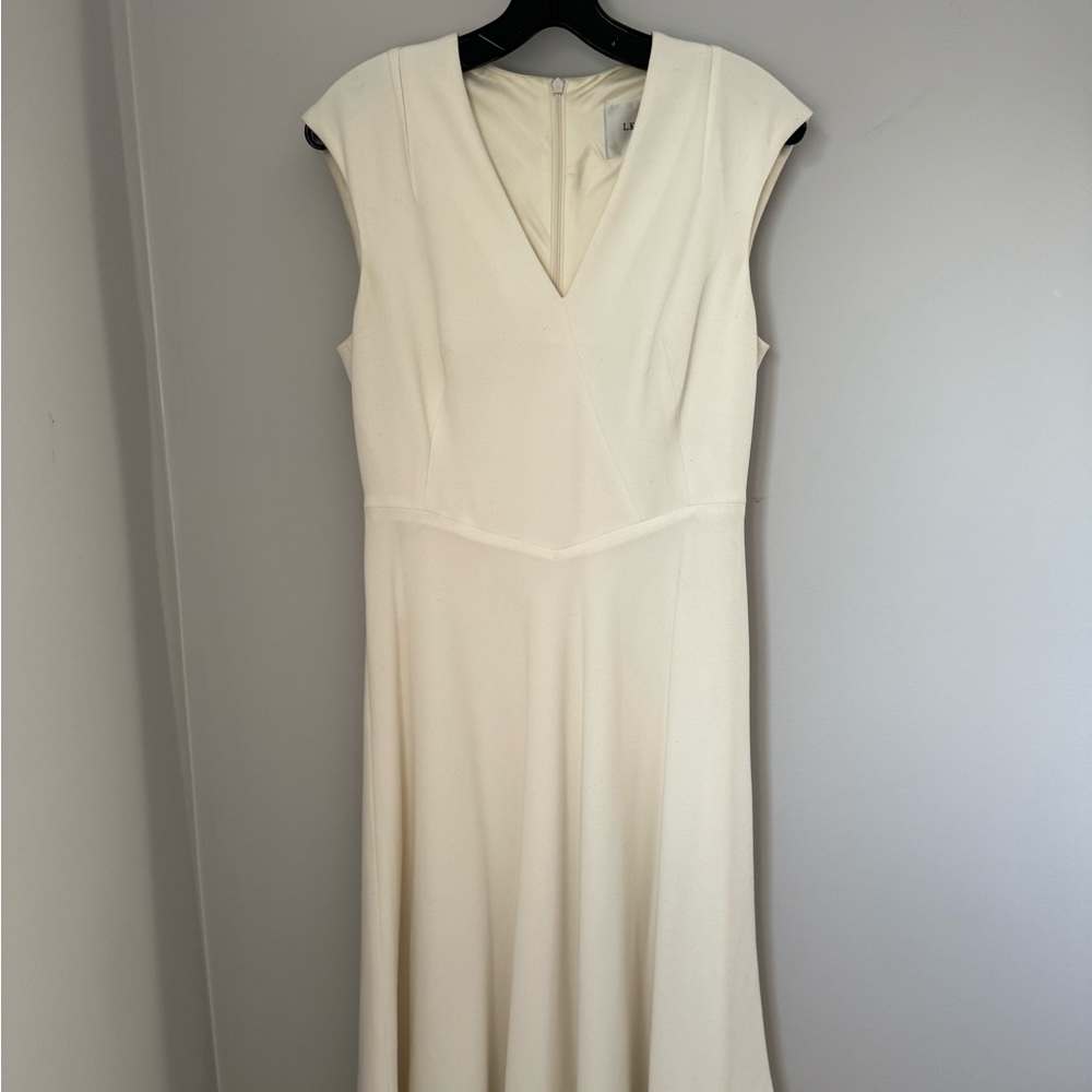 LK Bennett tea-length, ivory dress